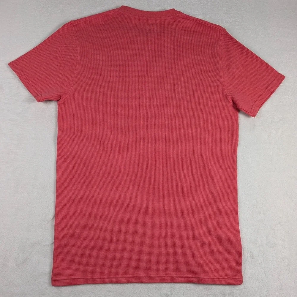 Polo Ralph Lauren Waffle Knit Thermal‎ Short Sleeve Shirt Mens Small Pink NWT